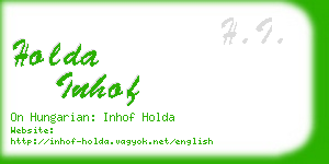 holda inhof business card